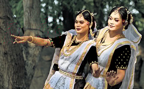 Dancers perform at Shilparamam in Madhapur as part of Lokmanthan in Hyderabad