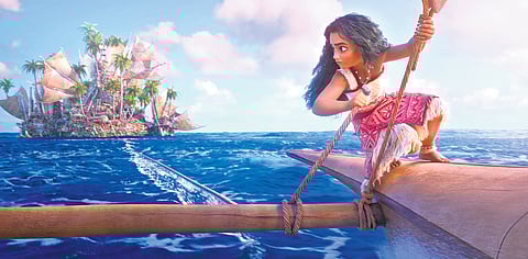 A still from Moana 2