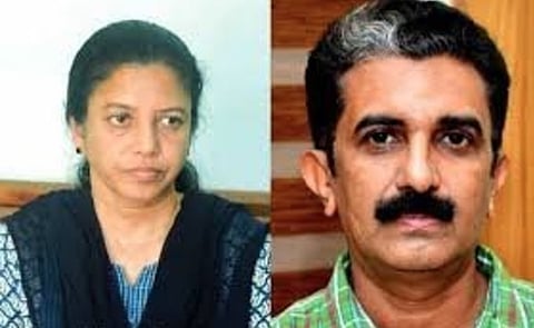 Manjusha, the wife of Naveen Babu, a former Additional District Magistrate (ADM) of Kannur who was found dead in his official quarters.