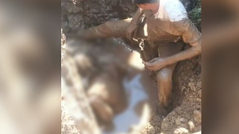 The soil collapsed on them when they entered a pit near the archaeological site 