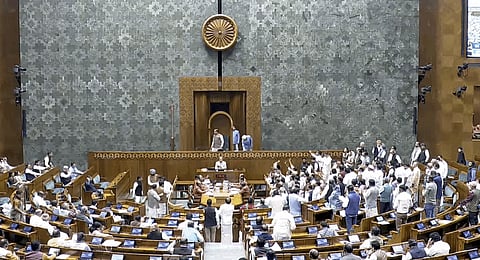 A view of the new Parliament building, in New Delhi.