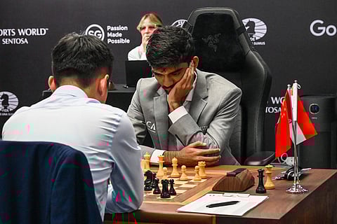 D Gukesh plots his next move against Ding Liren (Photo | AFP)