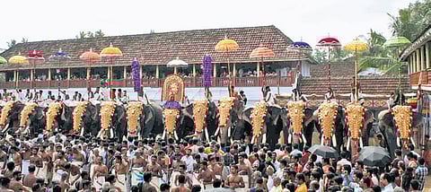 jumbo parade during Vrishchikolsavam 