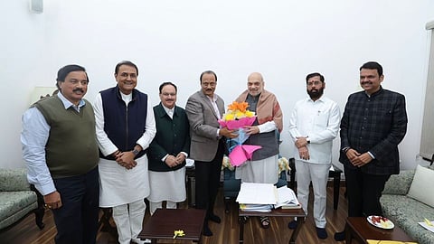Devendra Fadnavis, Eknath Shinde and Ajit Pawar are meeting Union Home minister Amit Shah in Delhi.