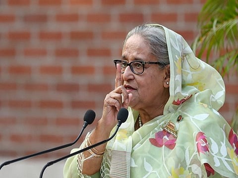 Bangladesh's deposed premier Sheikh Hasina. 
