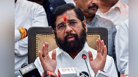 Shiv Sena leader and former Maharashtra Chief Minister Eknath Shinde