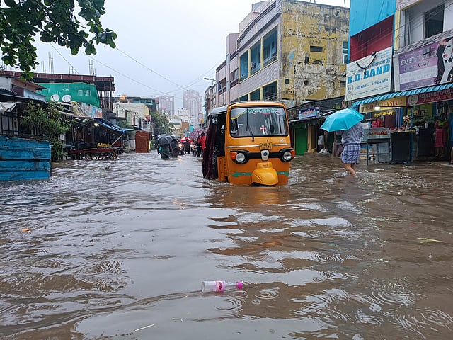 Scenes ahead of the Cyclone Fengal's landfall in Chennai.