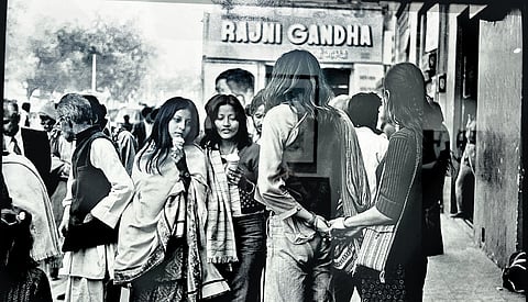 Photographer Pablo Bartholomew clicked a hippy couple in CP in 1974