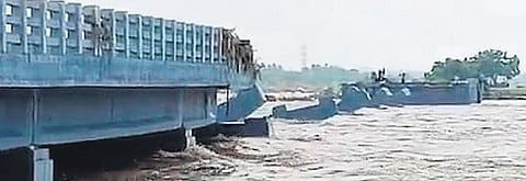 Three-month-old bridge washed away in Tamil Nadu