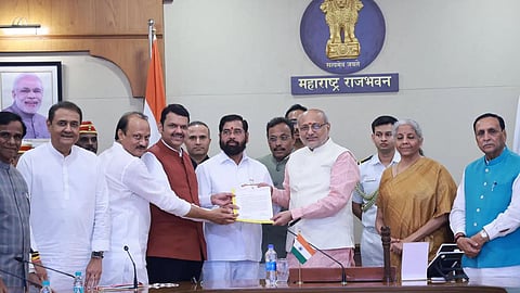 Fadnavis, Shinde, Ajit Pawar stake claim to form government.