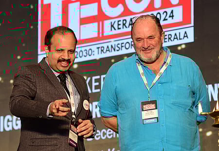 Vivek Krishna Govind TiEcon 2024 -Chair with the Renowned historian and author, William Dalrymple