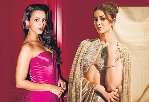 Triptii Dimri (L) and Ananya Panday (R)