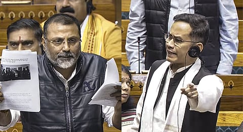 Opposition leaders in protest demanding discussion on Adani Us indictment in Parliament