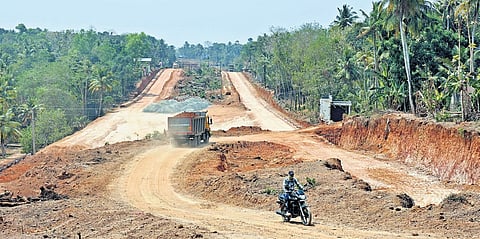 NH66 development work going on at Attingal in Thiruvananthapuram | File pic