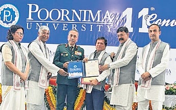Founder of KIIT and KISS Achyuta Samanta received his 62nd honorary doctorate from Poornima University at Jaipur in Rajasthan on Saturday.