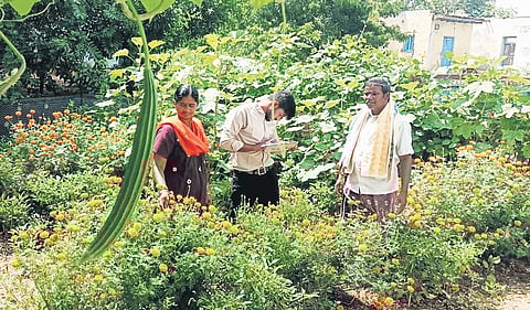 C Peddanna along his wife M Rajeshwari.