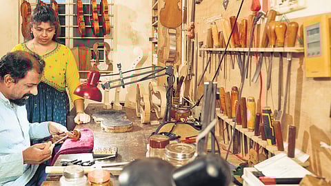 Renjith teaching Shakti Darshini