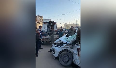 Chief Minister Bhajanlal Sharma's convoy that met with an accident