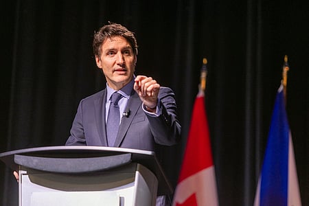 Canadian Prime Minister Justin Trudeau speaks during a news conference at Rideau Cottage in Ottawa, Canada on January 6, 2025. Trudeau announced his resignation, saying he will leave office as soon as the ruling Liberal party chooses a new leader.
