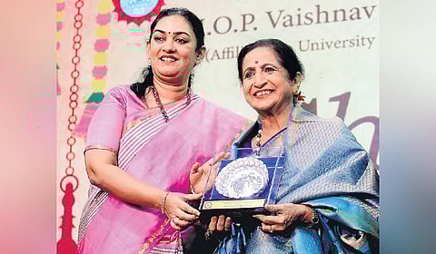 Aruna Sairam, the recipient of the prestigious Sangeetha Kalanidhi title