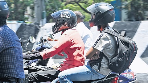 Picture of a bike taxi ride in Chennai used for representation.