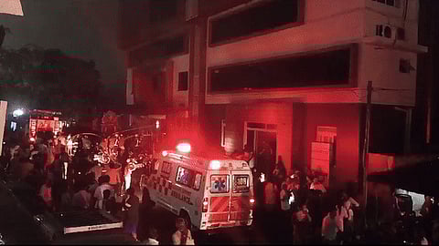 Rescue operations are underway at an Ortho Hospital in Dindigul following a fire that broke out on Thursday, Dec. 12, 2024.