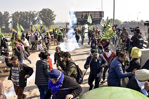 Farmers suspend Delhi march for the day as 17 injured after Haryana cops fire tear gas