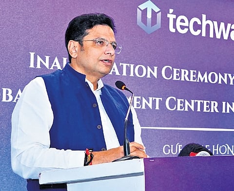 Telangana Minister of Information Technology and Industries D Sridhar Babu. 