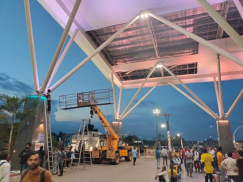 Representative photos of Sir M Visvesvaraya railway station, modelled on Bengaluru airport