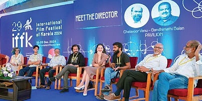 Participants of ‘Meet the Director’ session held on the sidelines of the 29th IFFK in Thiruvananthapuram on sunday