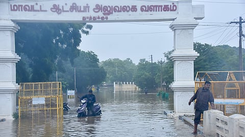 Due to heavy rain waterlogged in Thoothukudi collectorate