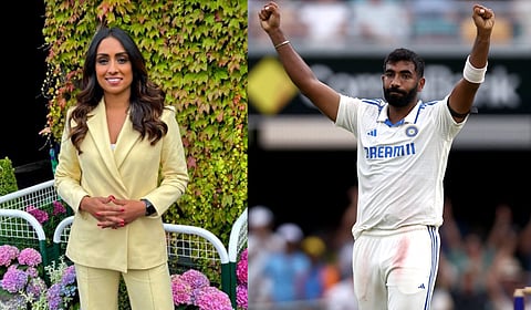 Isa Guha (L) and Jasprit Bumrah