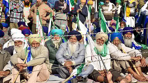 Farmers at protest site in Shambhu border.