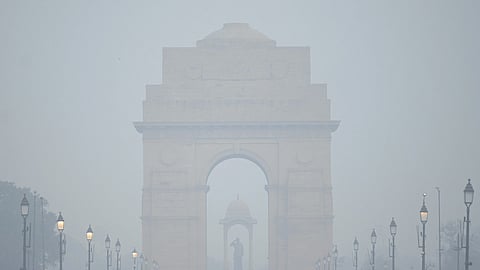 Dense fog near India Gate in New Delhi on Wednesday.