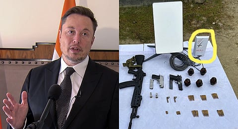 Security forces recently seized some internet devices, including Elon Musk's starlink along with arms and ammunition, during a raid in Imphal East district.