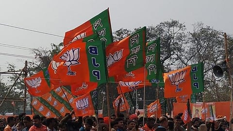 Image of BJP flags used for representational purpose.