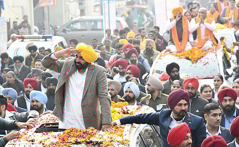 Calling Ludhiana his "karmabhoomi" (workplace), Punjab Chief Minister Bhagwant Singh Mann conducted a roadshow in the city.