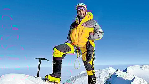 Padakanti Vishwanath Karthikey atop Mount Vinson, Antartica’s highest peak