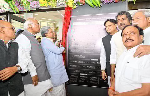 Chief minister Siddaramaiah inaugurating the new building of Jayadeva Hospital in Kalaburagi on Sunday.