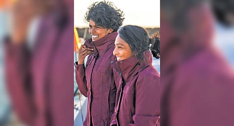 Lieutenant Commanders Dilna K (right) and Roopa Alagirisamy