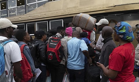 A ferry overloaded with people