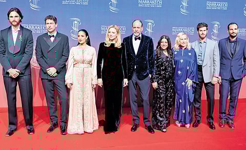  Actor Andrew Garfield with the jury members headed by Guadagnino at the Marrakech International Film Festival