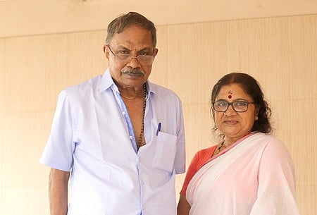 MT Vasudevan Nair (Centre) had a special place in his heart for the writer (left) and his wife (Right). Many were the tales of benevolence they can recount.