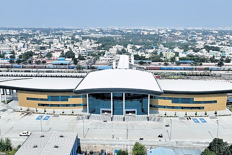 An aerial view of Cherlapalli railway station
