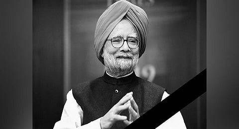 Top political leaders pay their final respects to former Prime Minister Manmohan Singh at his residence in New Delhi on Friday, Dec. 27, 2024.