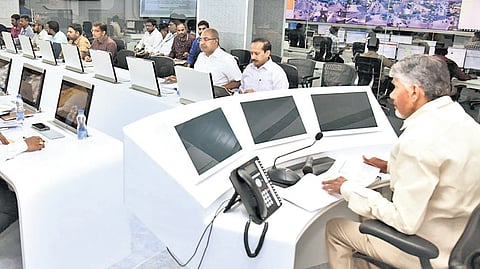 CM N Chandrababu Naidu held a review meeting on RTGS at Secretariat.