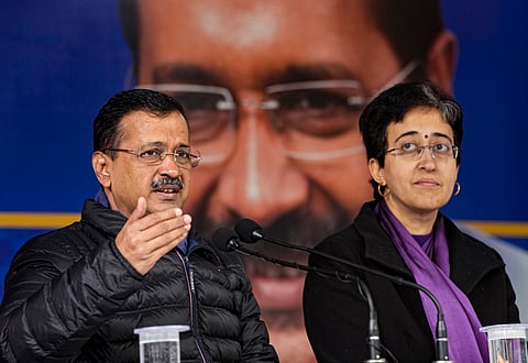 Delhi Lt. Governor Vinai Kumar Saxena and Chief Minister Atishi during the 7th Convocation of the Indira Gandhi Delhi Technical University for Women (IGDTUW), in New Delhi, Friday, Nov. 22, 2024.