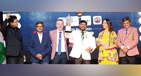 Komaravelli Srinivas clinches three gold medals at the 6th Carrom World Cup