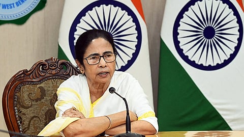 West Bengal Chief Minister Mamata Banerjee addresses a press conference at Nabanna in Kolkata on Thursday, Dec. 26, 2024.