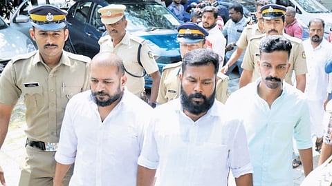 The accused in Periya twin murder case being produced at the CBI court in Kochi on Saturday 